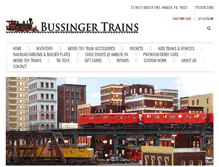 Tablet Screenshot of bussingertrains.com